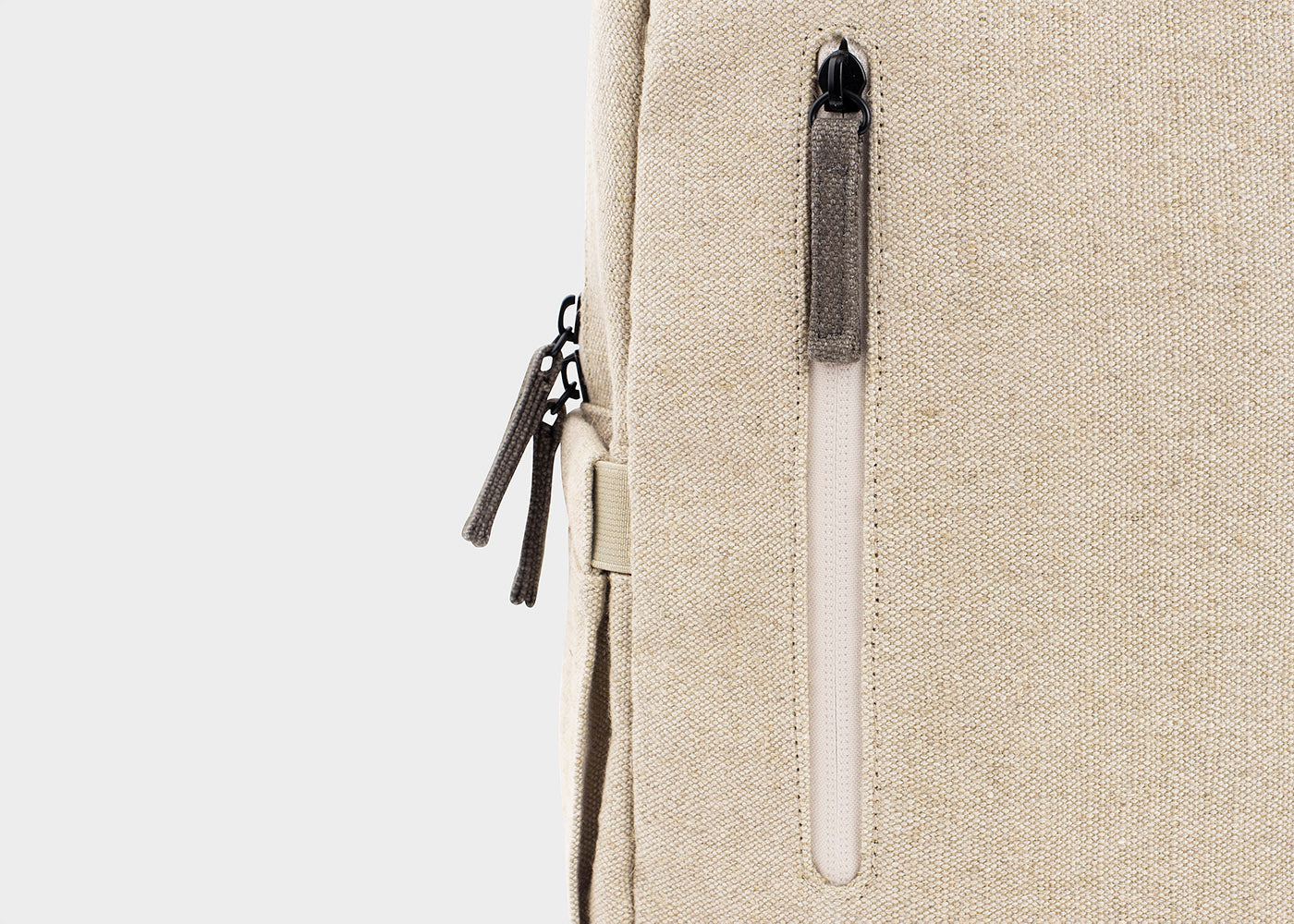 Kleine Hennep Rugzak in Beige en Groen
