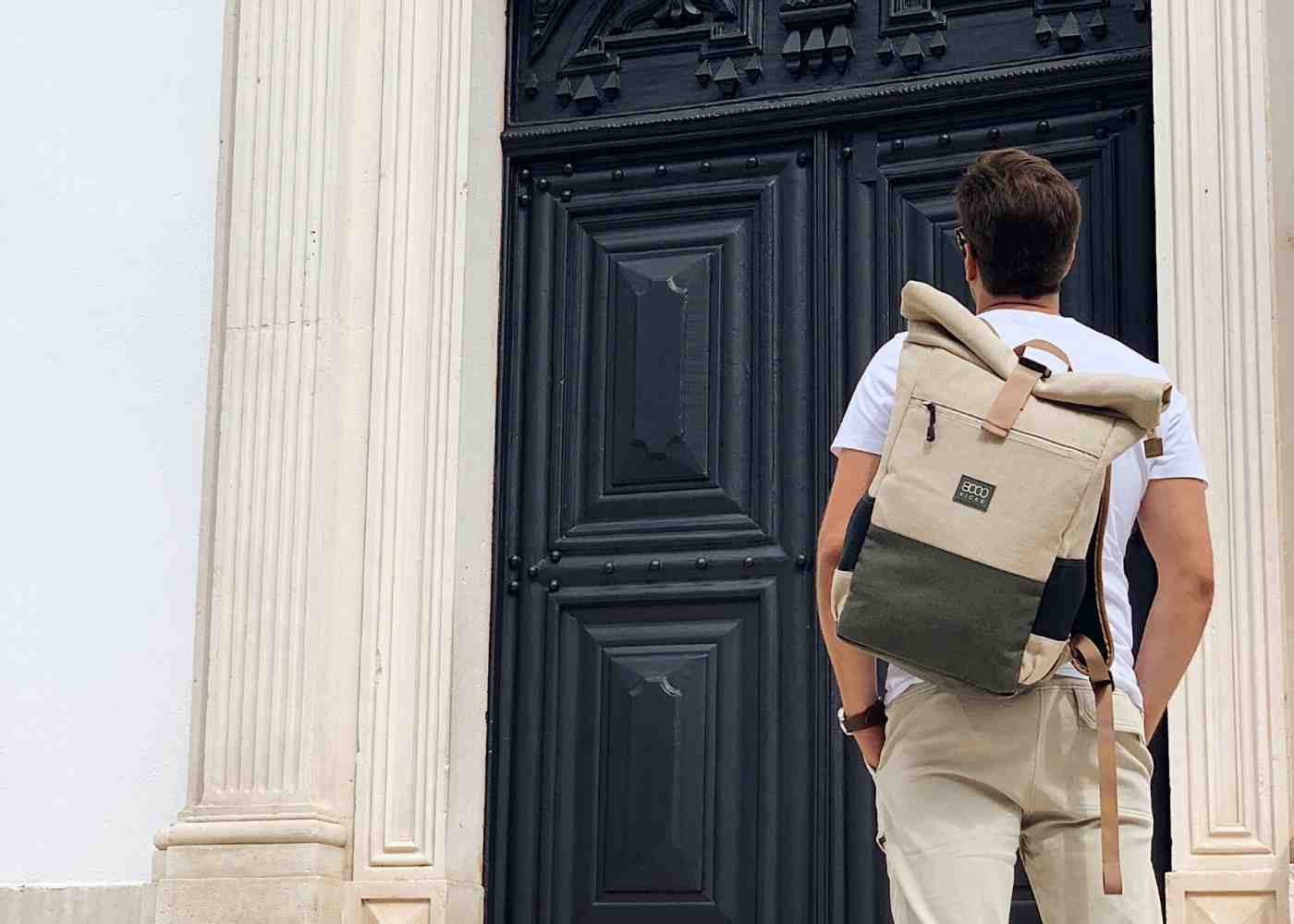 Everyday Rugzak in Beige en Groen
