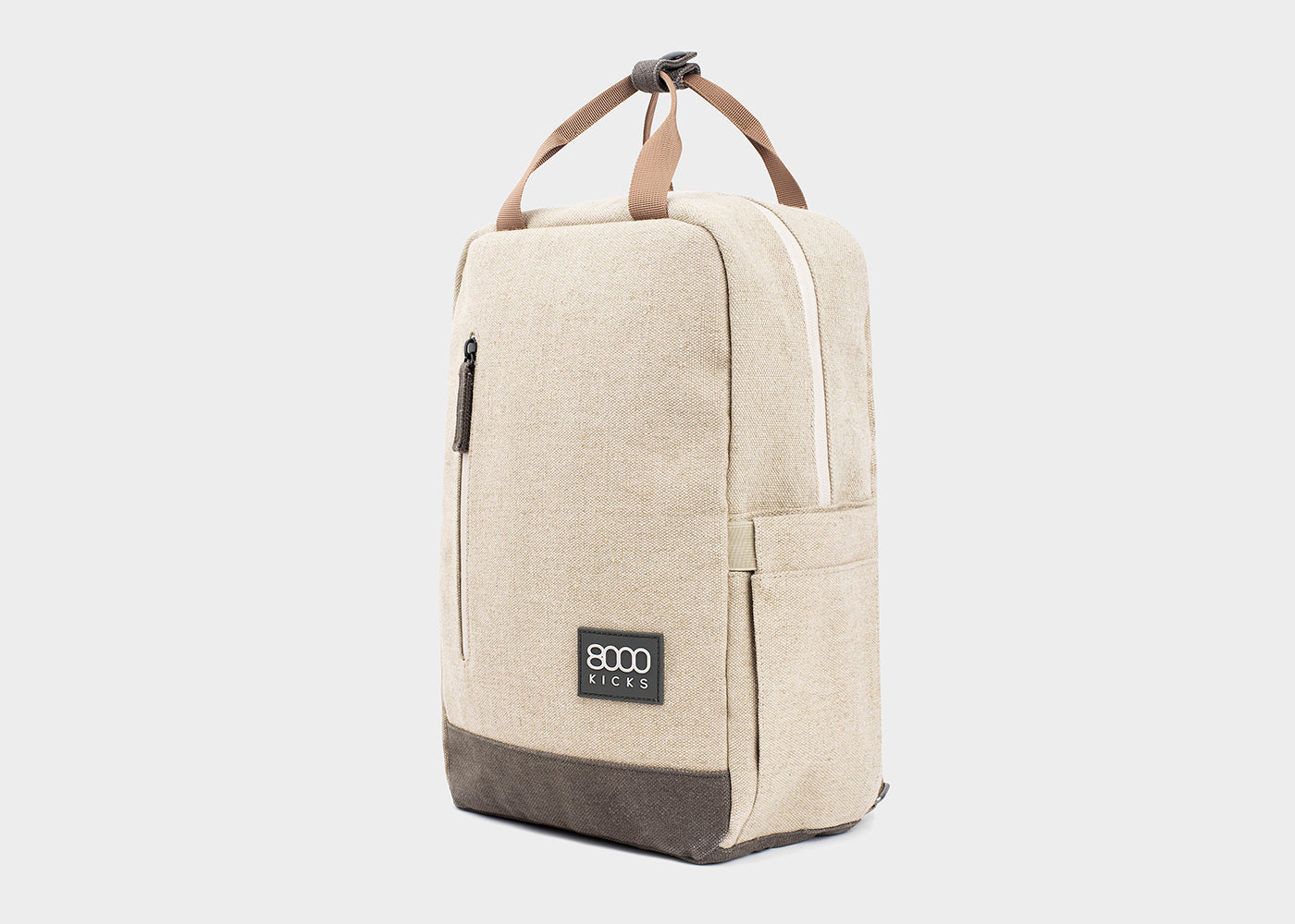 Kleine Hennep Rugzak in Beige en Groen
