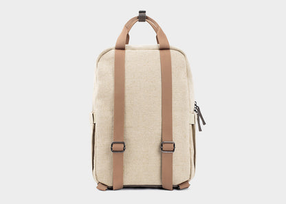 Kleine Hennep Rugzak in Beige en Groen