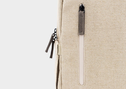 Kleine Hennep Rugzak in Beige en Groen